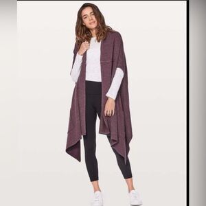 Lululemon Live Freely Merino Wool Wrap Deep Purple O/S